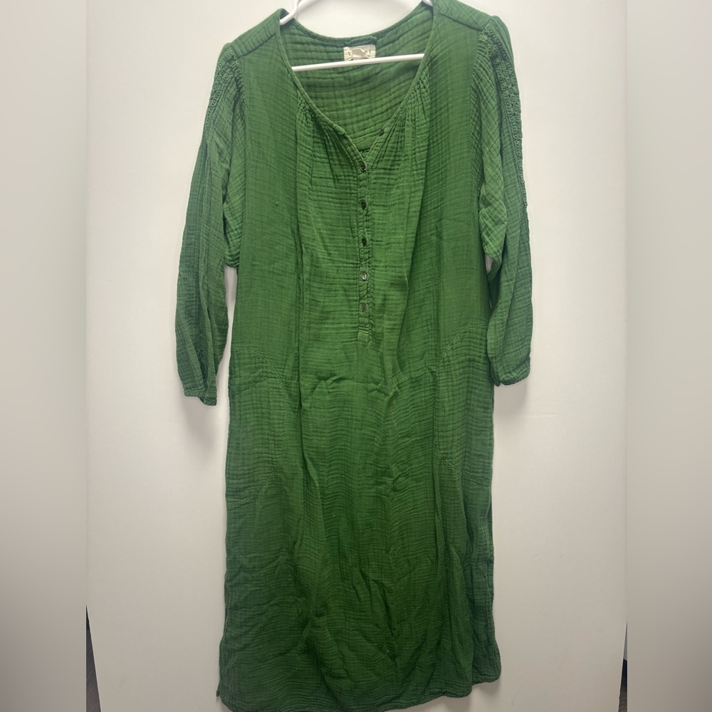 Velvet by Graham & Spencer Green Shift Dress Size Large